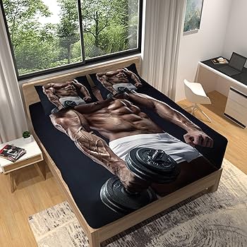 Amazon｜WJYMJJ 寝具セット ダブル160×200cm 筋肉質の男